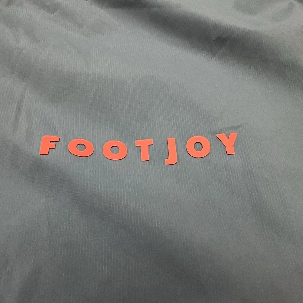 FootJoy Tempo Series Jacket Mens 2XL Blue White 1/4 Zip Hooded Golf Windbreaker